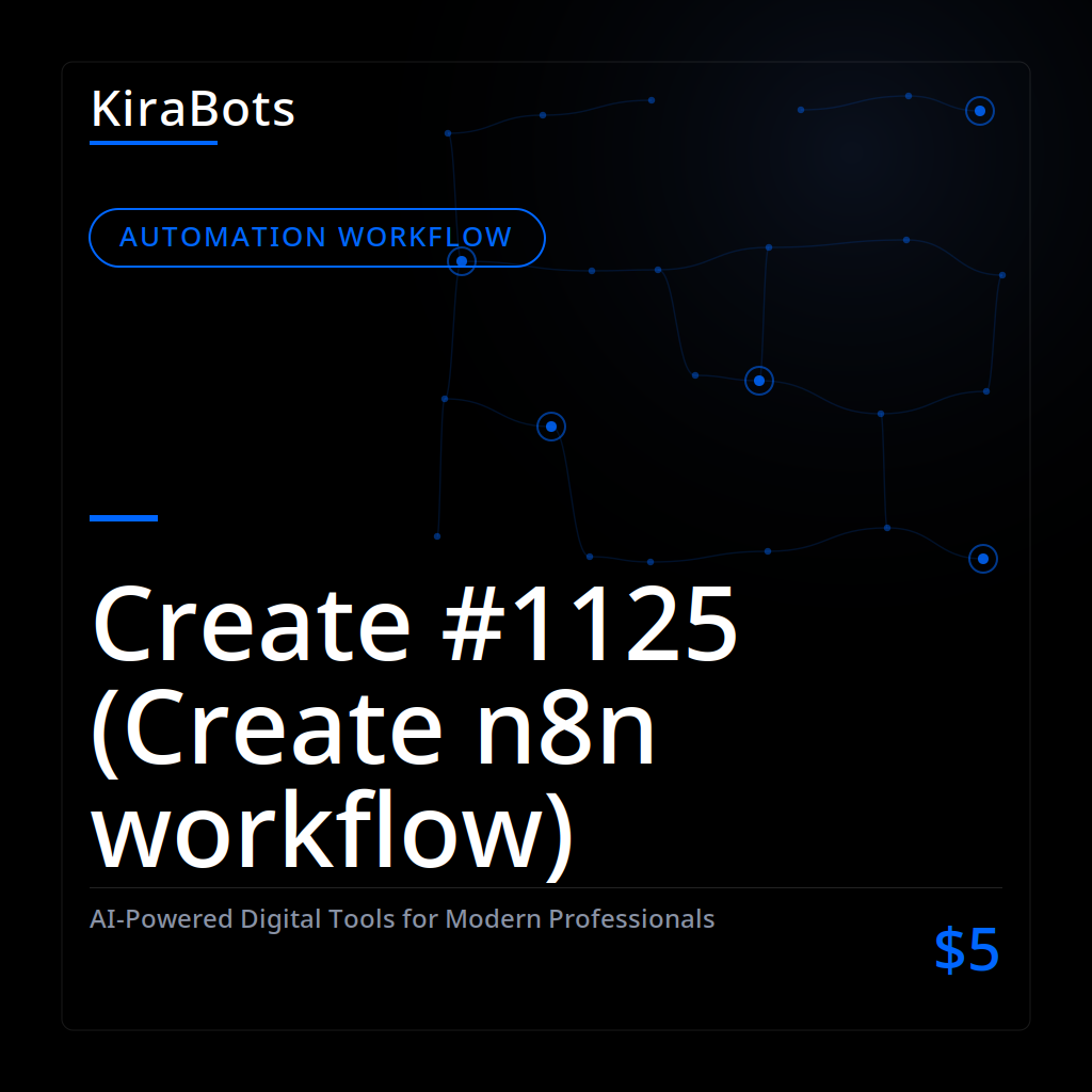 Create #1125 (Create n8n workflow)