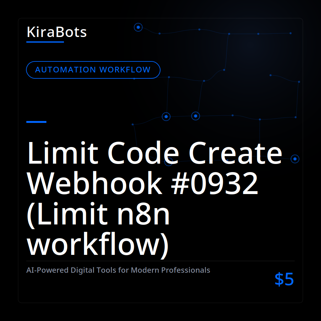 Limit Code Create Webhook #0932 (Limit n8n workflow)