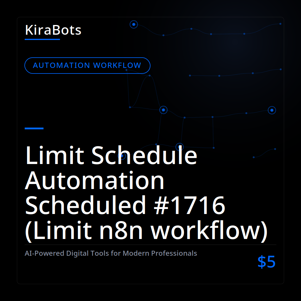 Limit Schedule Automation Scheduled #1716 (Limit n8n workflow)