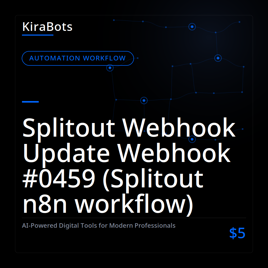 Splitout Webhook Update Webhook #0459 (Splitout n8n workflow)