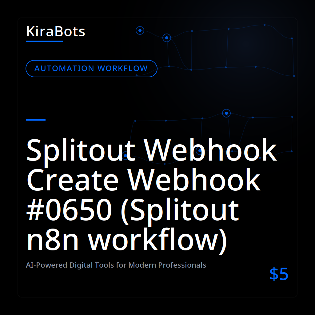 Splitout Webhook Create Webhook #0650 (Splitout n8n workflow)