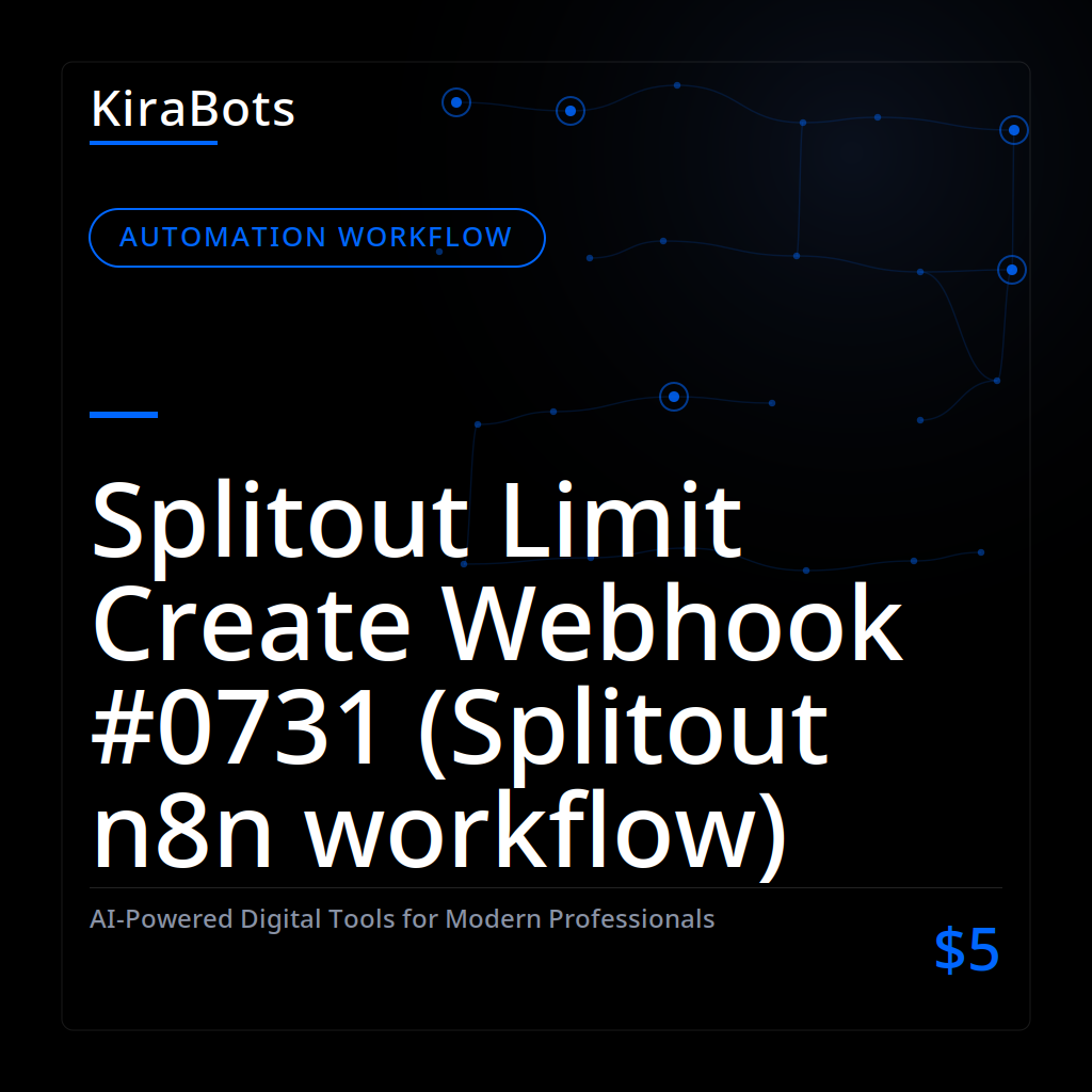 Splitout Limit Create Webhook #0731 (Splitout n8n workflow)