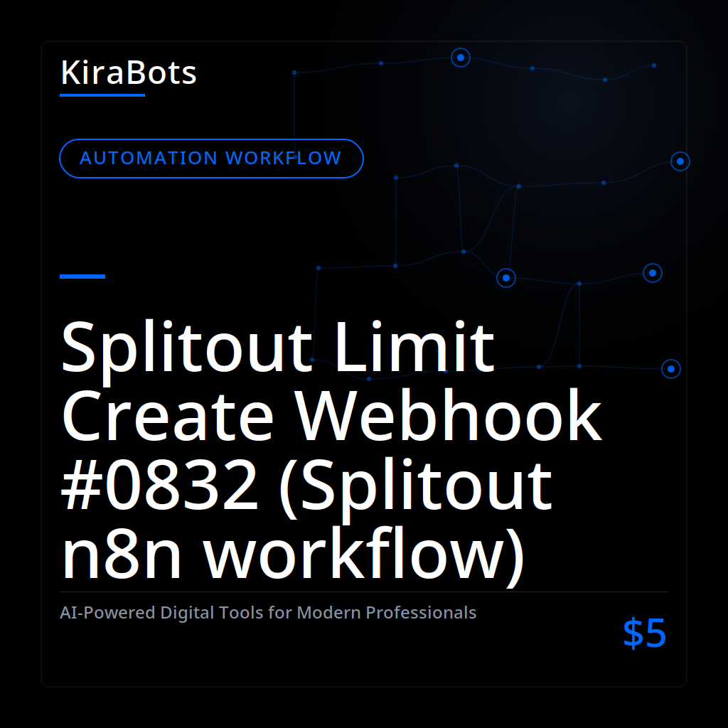 Splitout Limit Create Webhook #0832 (Splitout n8n workflow)