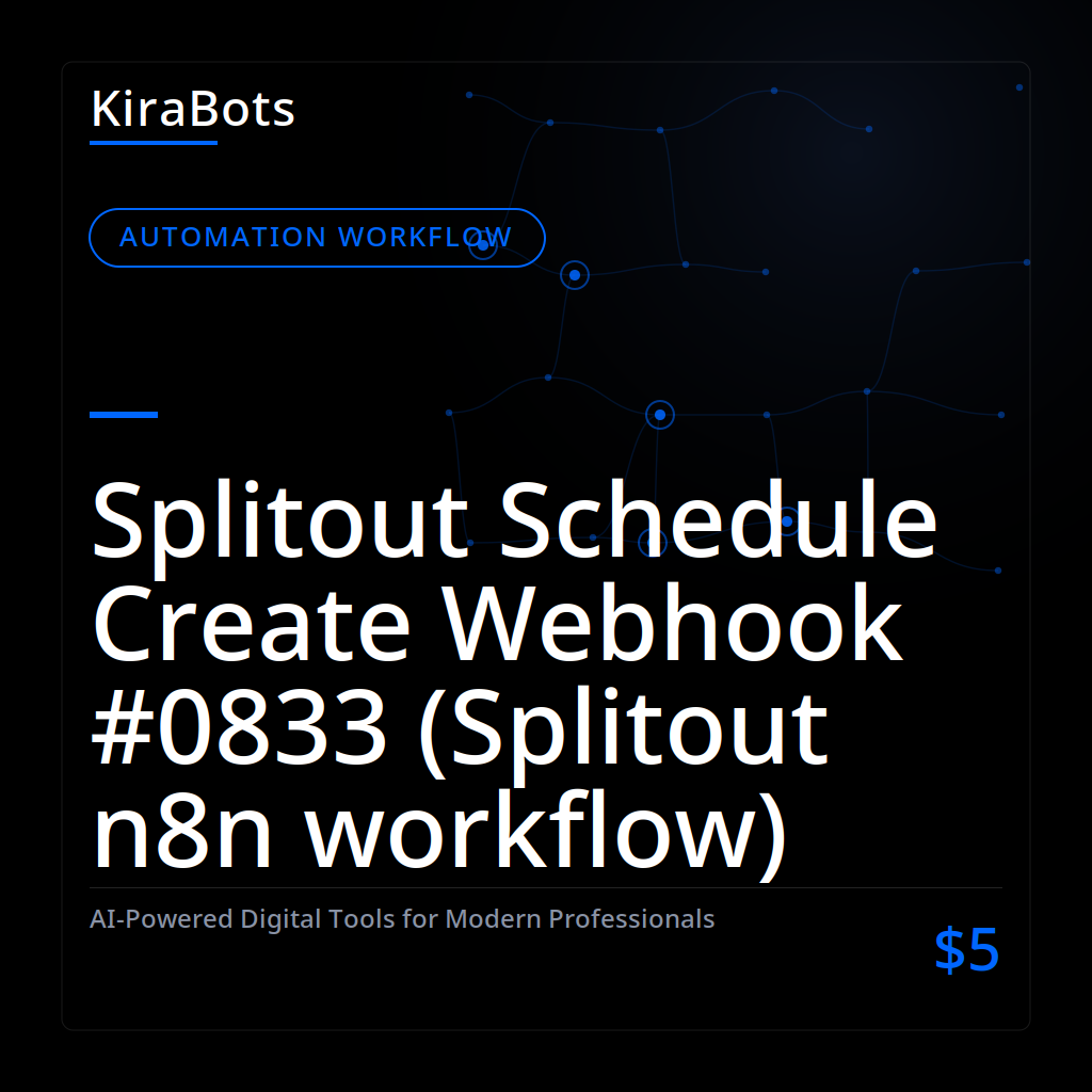 Splitout Schedule Create Webhook #0833 (Splitout n8n workflow)