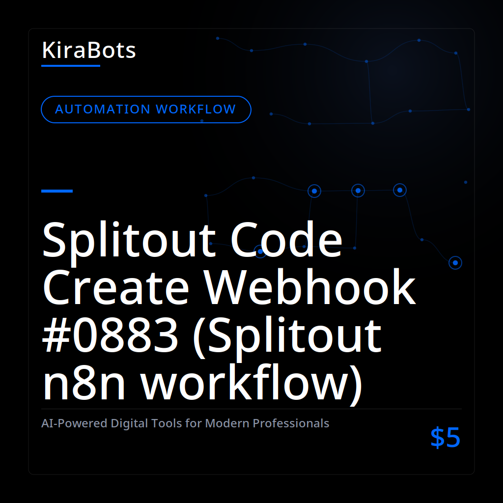 Splitout Code Create Webhook #0883 (Splitout n8n workflow)
