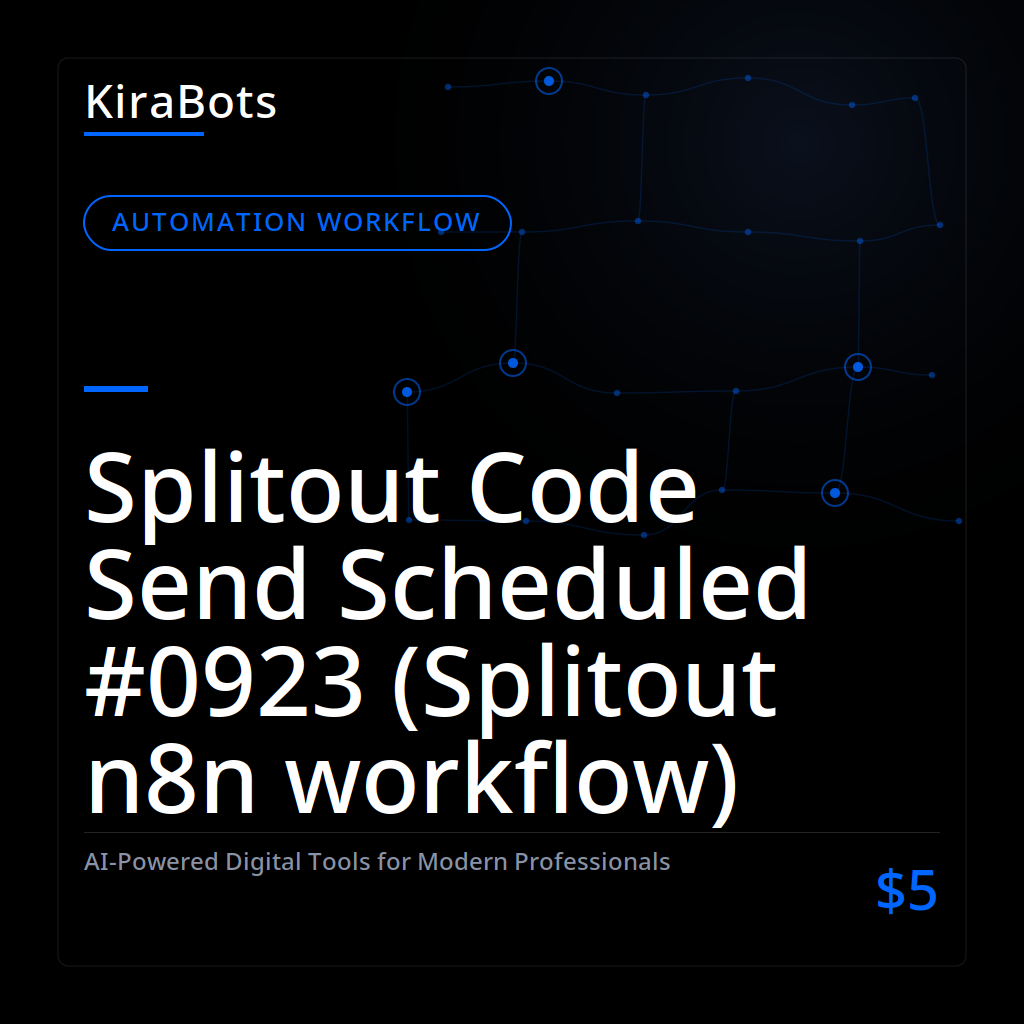 Splitout Code Send Scheduled #0923 (Splitout n8n workflow)