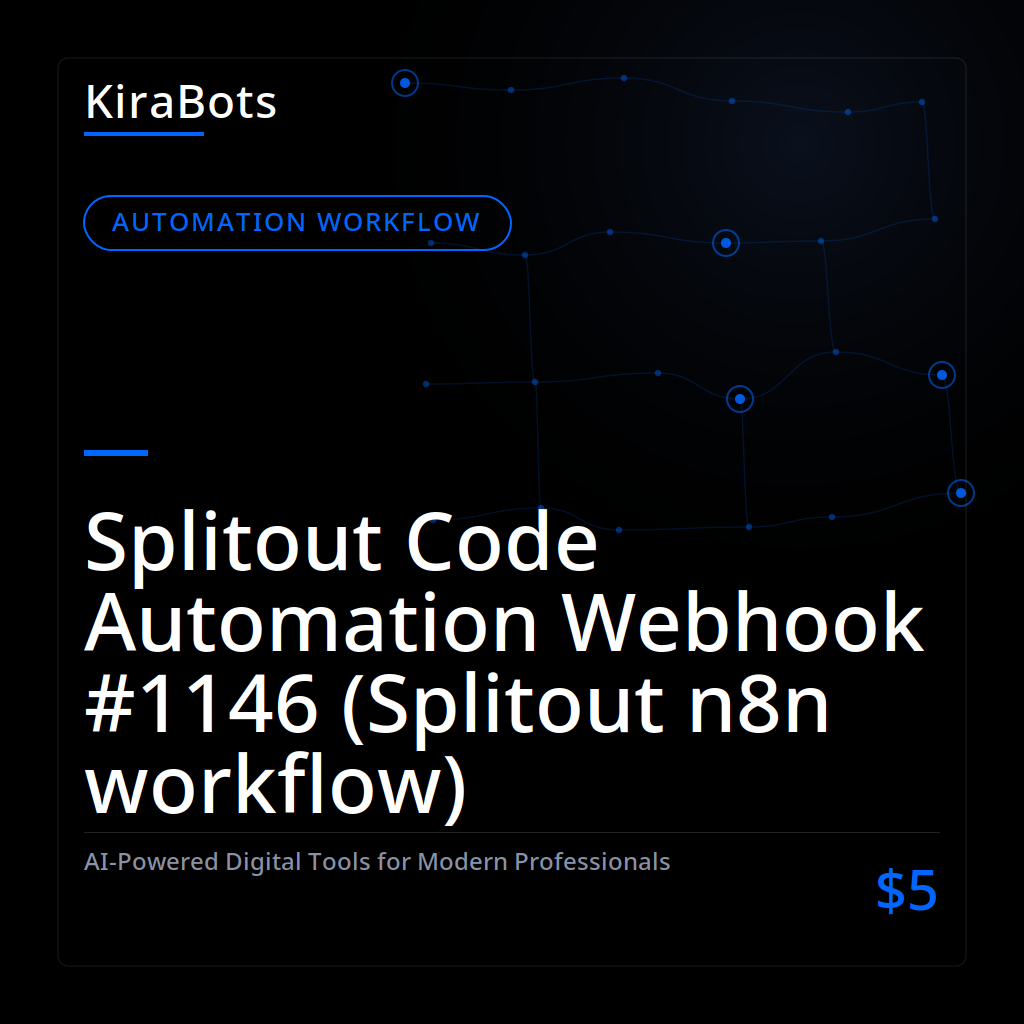 Splitout Code Automation Webhook #1146 (Splitout n8n workflow)