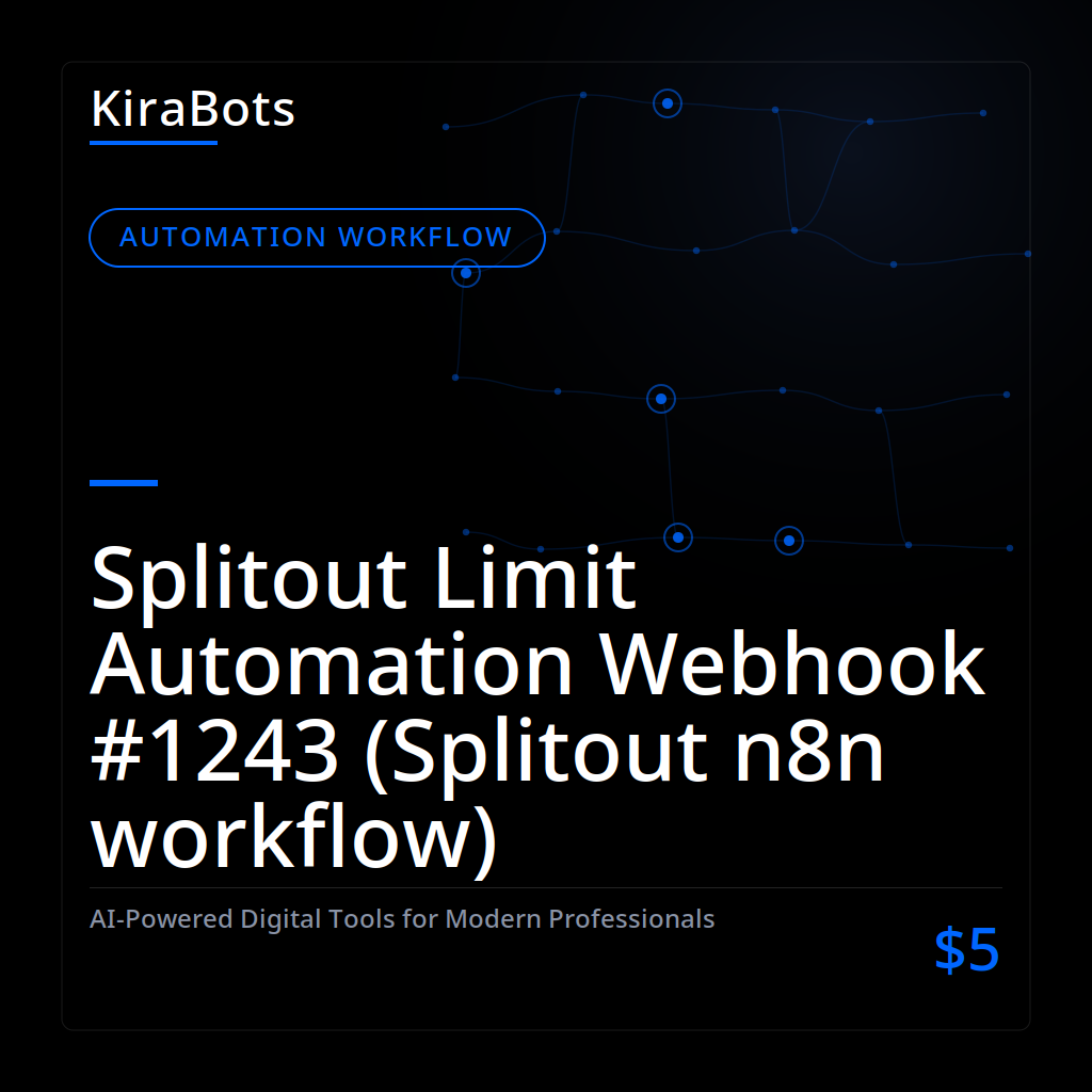 Splitout Limit Automation Webhook #1243 (Splitout n8n workflow)