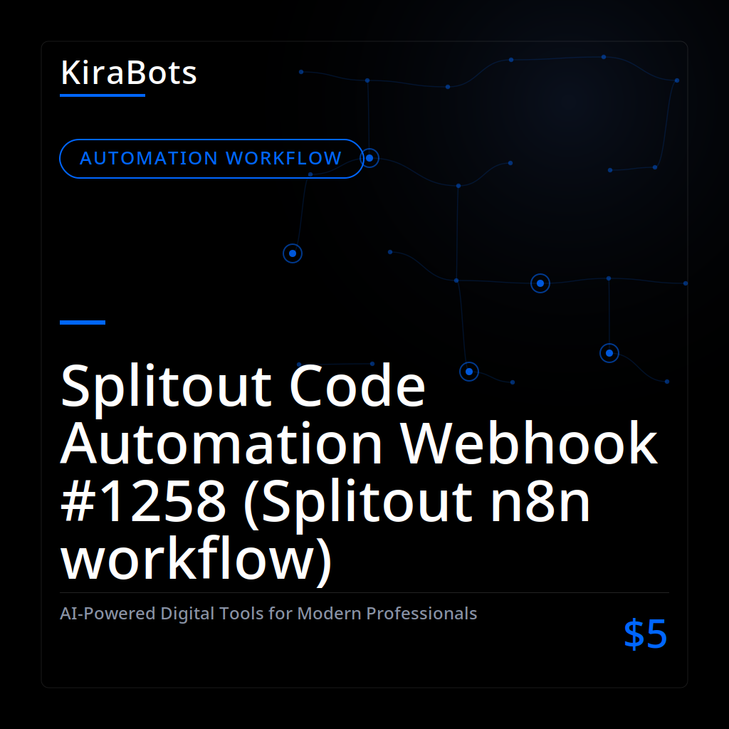 Splitout Code Automation Webhook #1258 (Splitout n8n workflow)