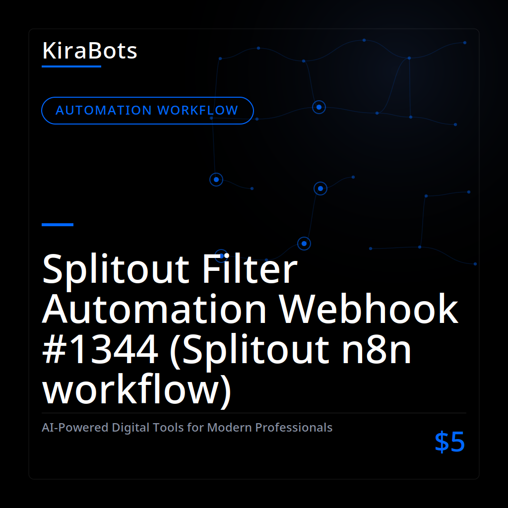 Splitout Filter Automation Webhook #1344 (Splitout n8n workflow)