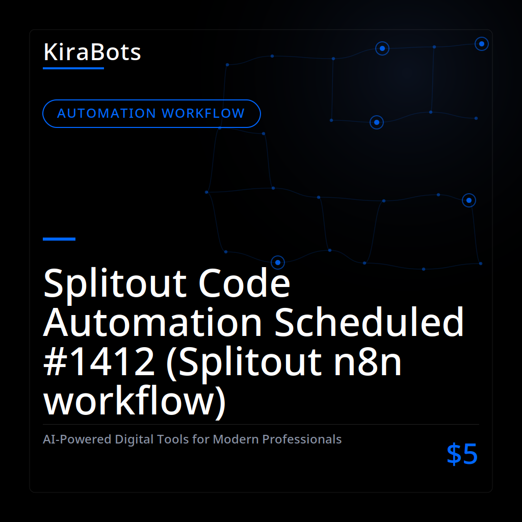 Splitout Code Automation Scheduled #1412 (Splitout n8n workflow)