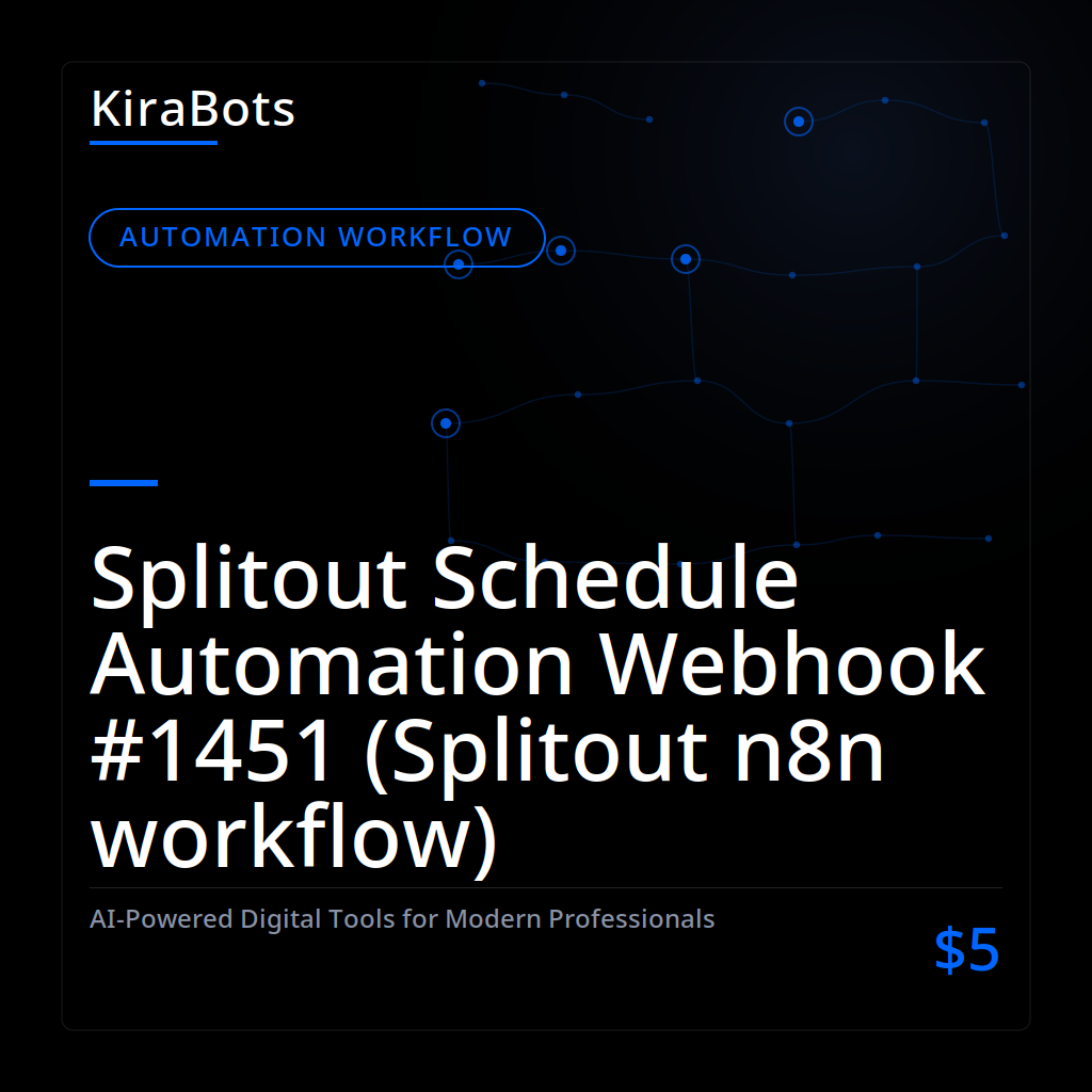 Splitout Schedule Automation Webhook #1451 (Splitout n8n workflow)