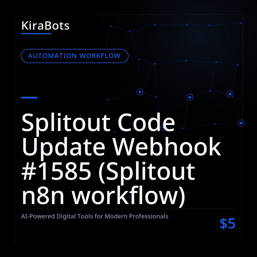Splitout Code Update Webhook #1585 (Splitout n8n workflow)