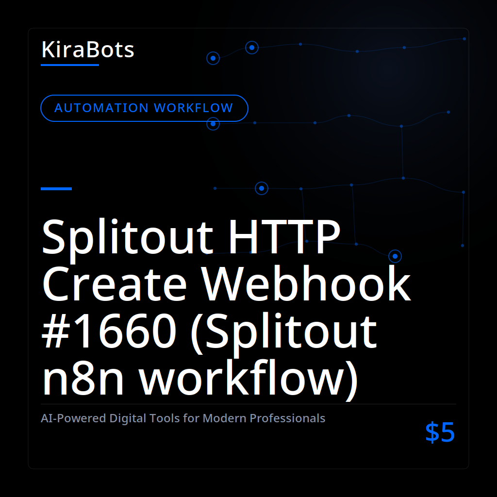 Splitout HTTP Create Webhook #1660 (Splitout n8n workflow)