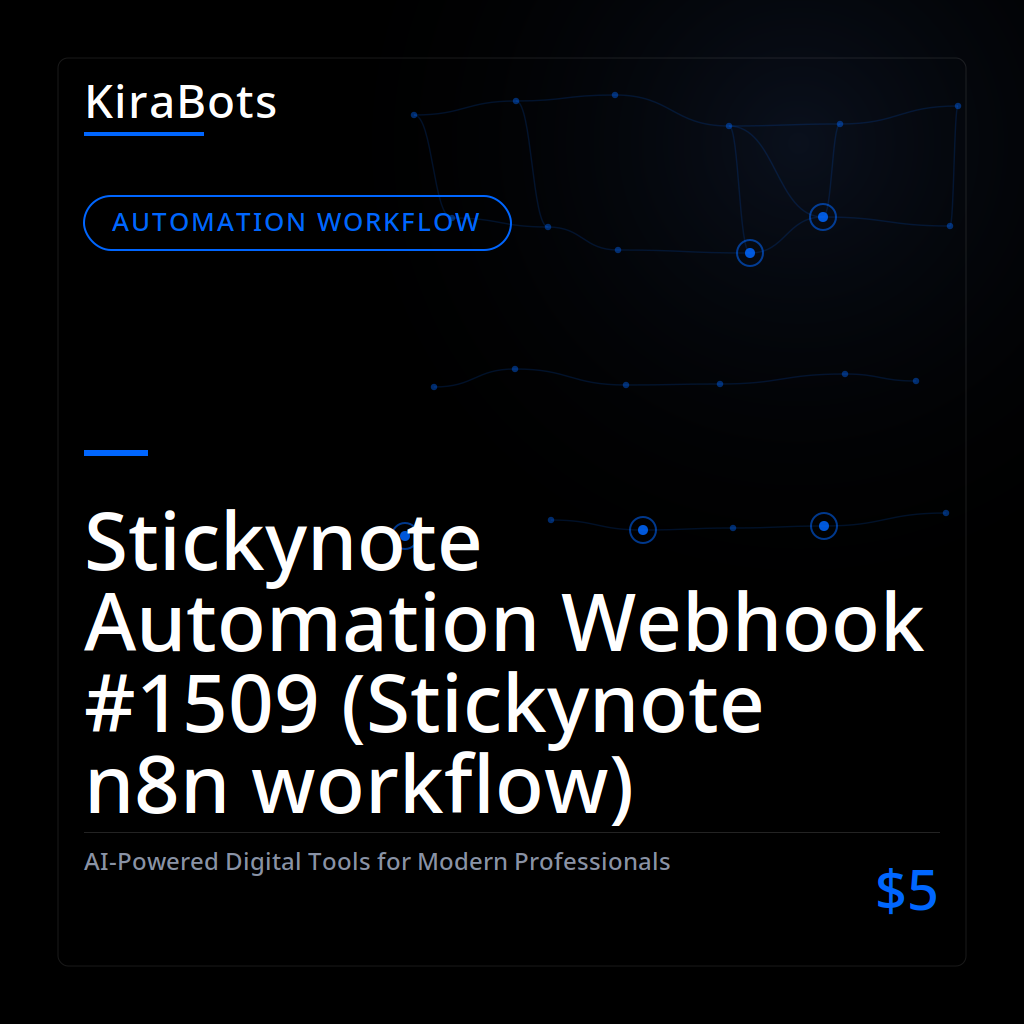 Stickynote Automation Webhook #1509 (Stickynote n8n workflow)