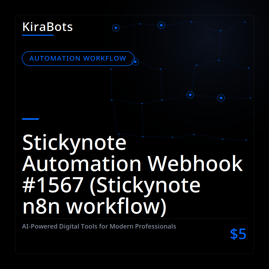 Stickynote Automation Webhook #1567 (Stickynote n8n workflow)