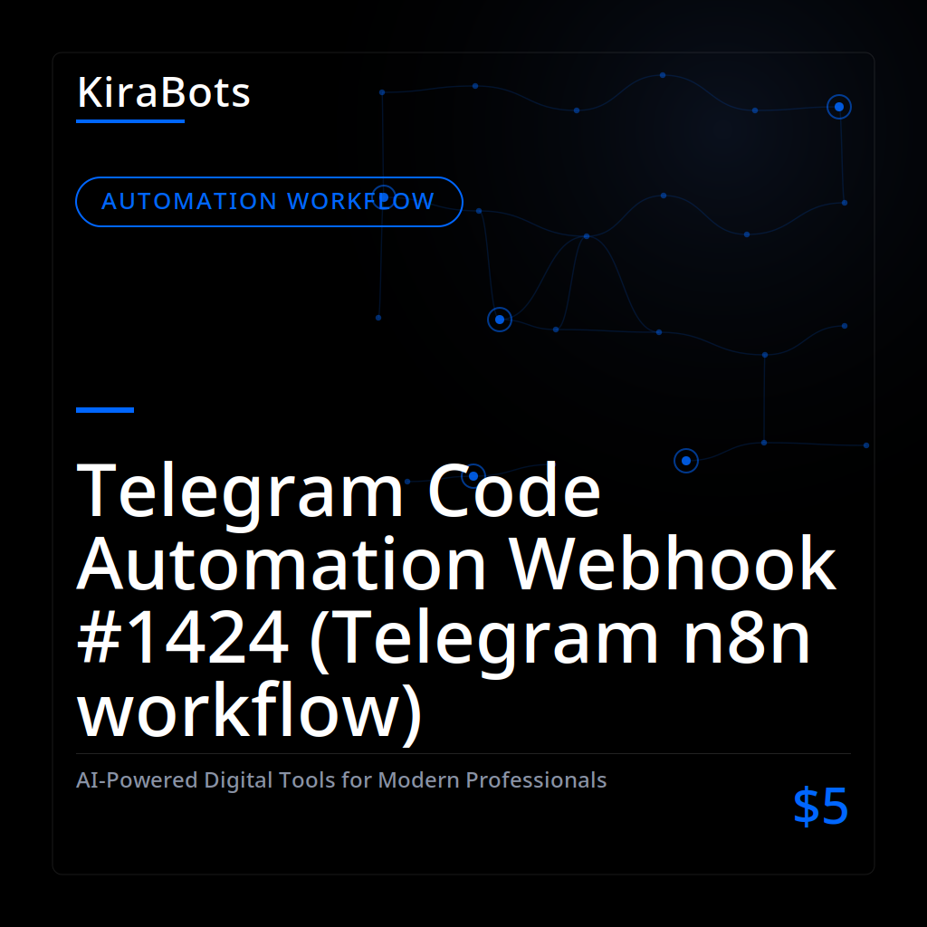 Telegram Code Automation Webhook #1424 (Telegram n8n workflow)